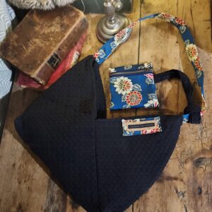 Sac bandoulière upcyclé et pochette amovible