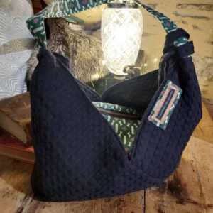 Sac bandoulière upcyclé et pochette amovible